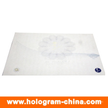 Certificado de seguridad de holograma de marca de agua y fibra ultravioleta anti-falsificación